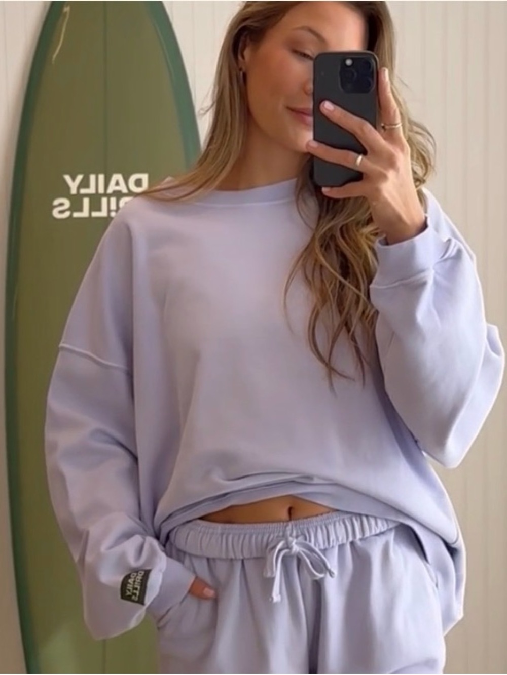 Daily Drills Wink Crewneck Sweatshirt - Women's Relaxed Pullover/ reversible